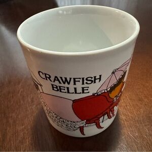 Vtg June Sobel "Crawfish Belle" Cup Mug 1981 Staffordshire England Kiln Craft
